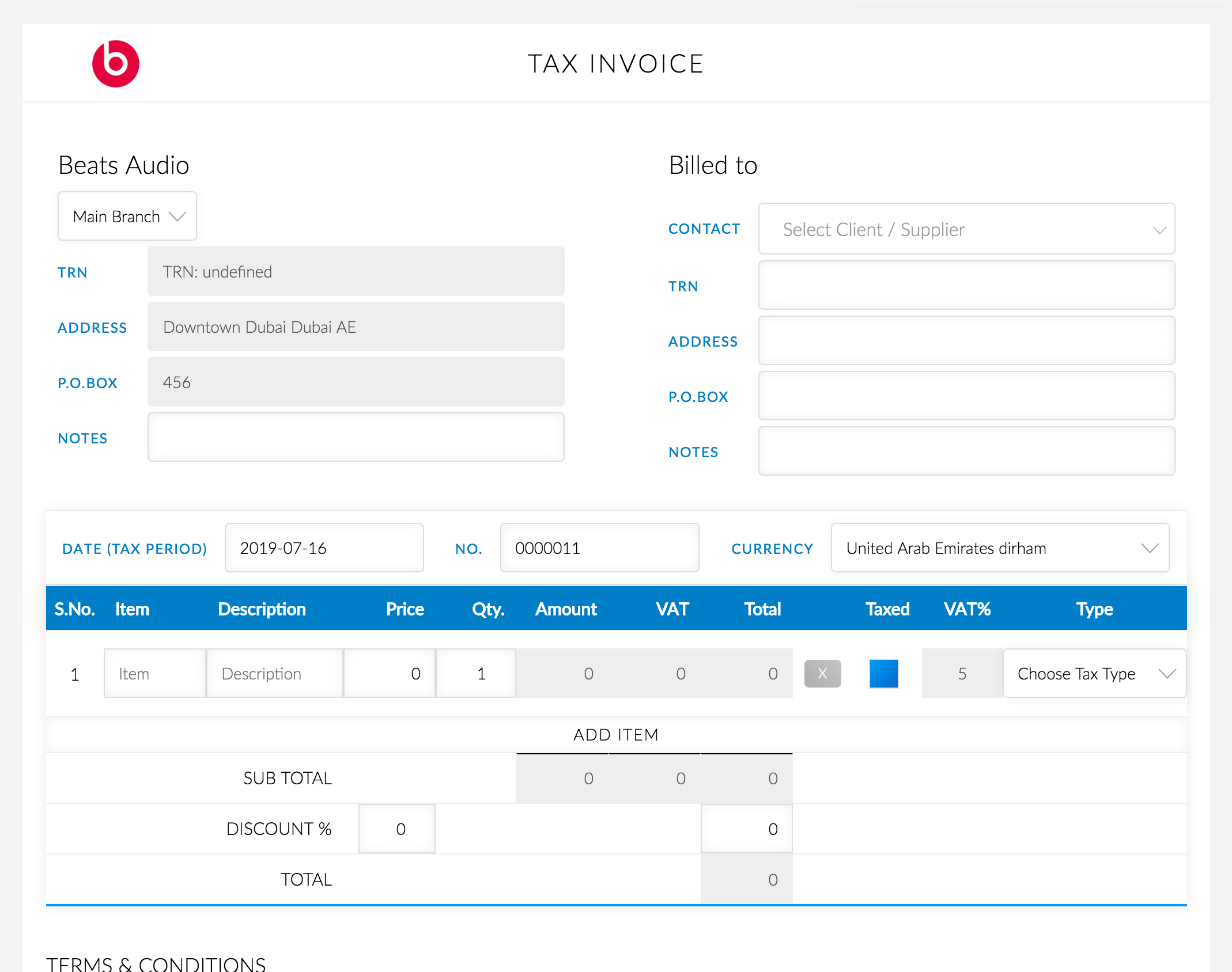 Filetax Invoice